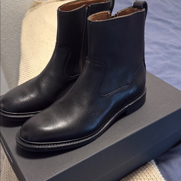 Allen Edmonds Black Leather Dress Boots - Tompkins main image 5
